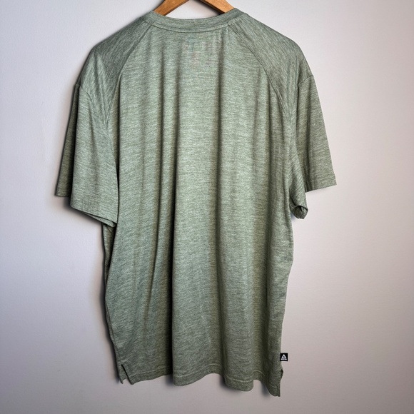 Reebok Mens 2XL Short Sleeve Athletic T-Shirt Performance Yoga Tee Heather Green - Picture 6 of 14